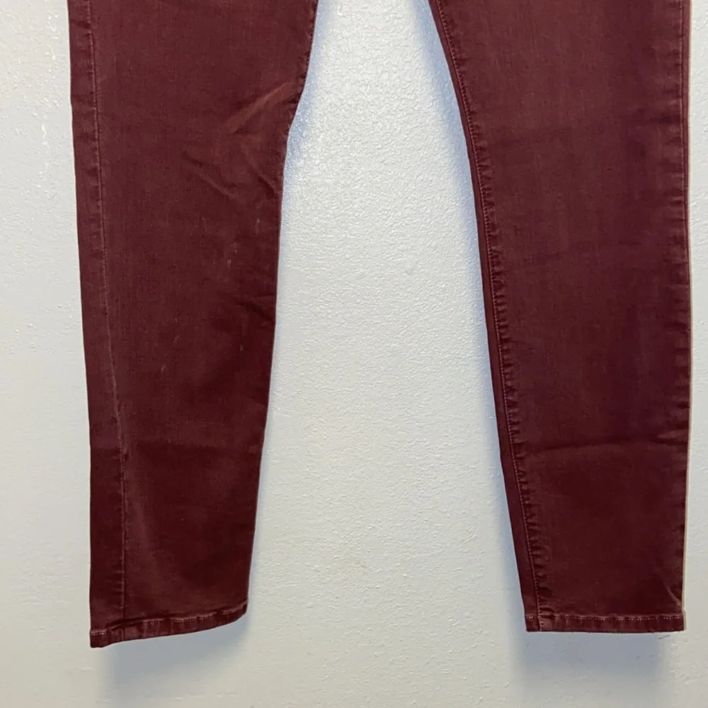 Current/Elliott NWT The Stiletto Vintage Burgundy Ankle Jeans 3127